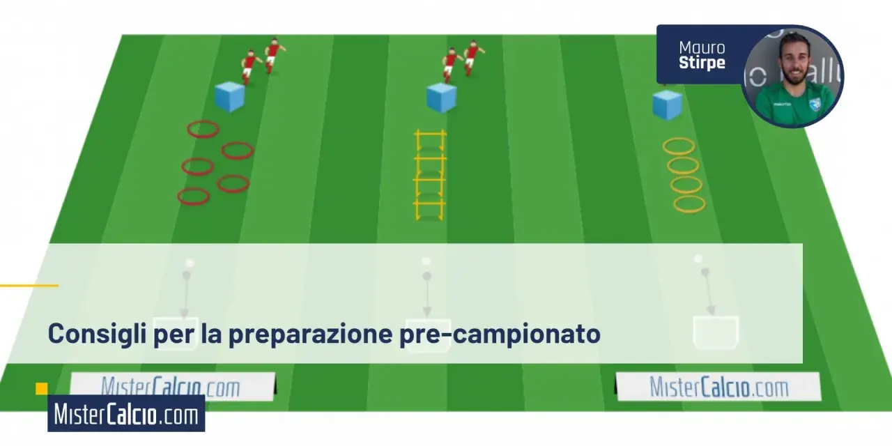 Esercitazioni per la pre preparazione calcio: ostacoli, coni e scaletta per migliorare agilità e velocità.