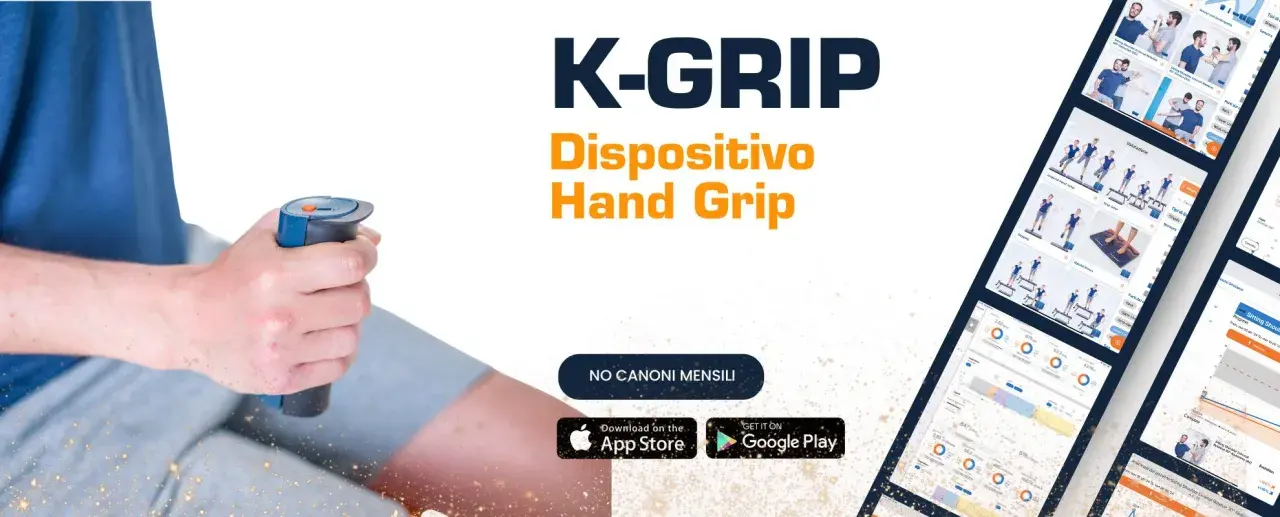 Test di forza della presa con K-Grip, dispositivo Hand Grip. Monitora i tuoi progressi con l'app.