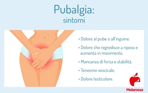 Dolore al pube o all'inguine, che peggiora con il movimento, è un sintomo per capire se e pubalgia. Altri segnali: debolezza, tenesmo vescicale, dolore testicolare.