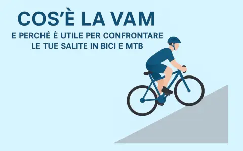 Ciclista in salita, per capire la tua vam (velocità aerobica massima) e migliorare le prestazioni in bici e MTB.