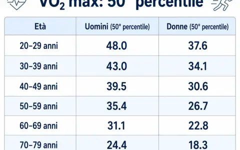 Tabella VO2 max: valori medi per età e genere. Un test VO2max aiuta a valutare la capacità cardiorespiratoria.