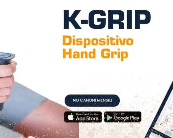 Test di forza della presa con K-Grip, dispositivo Hand Grip. Monitora i tuoi progressi con l'app.