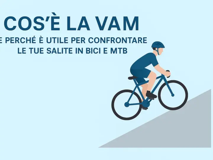 Ciclista in salita, per capire la tua vam (velocità aerobica massima) e migliorare le prestazioni in bici e MTB.