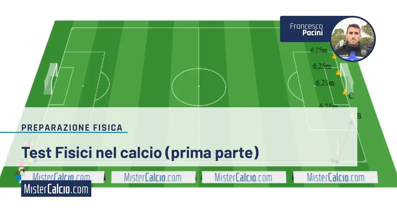 Schema di un campo da calcio con indicazioni per il test di gacon tabella. Francesco Pacini.